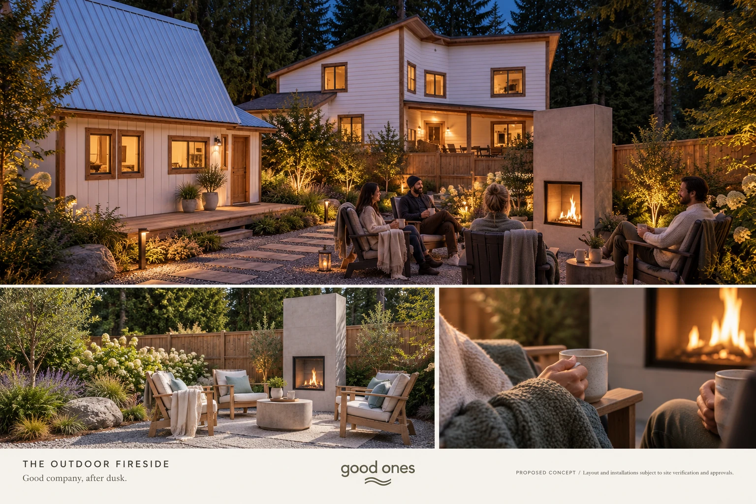 GOOD ONES SURF HOUSE — The Outdoor Fireside / gather after dark