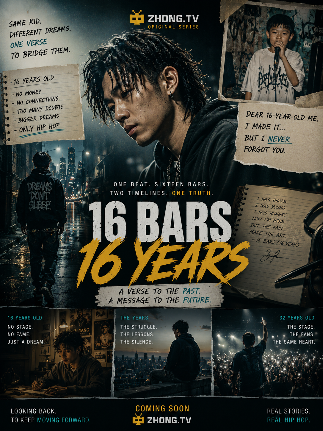 16 Years / 16 Bars — poster concept 2
