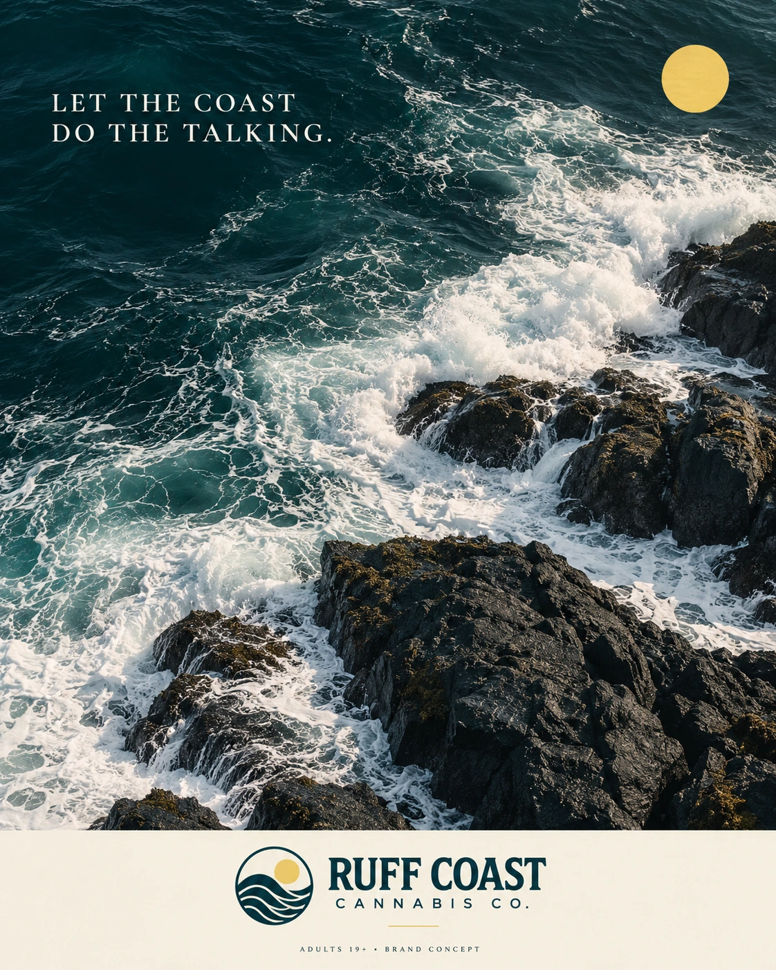 RUFF COAST — Ivory Foam on Dark Pacific