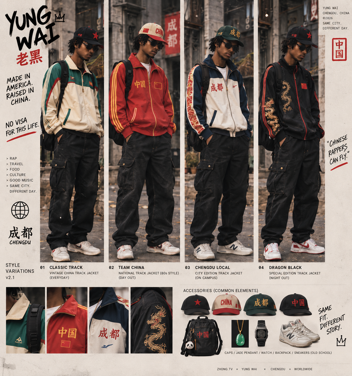 Yung Wai — Tracksuits / wardrobe and accessories